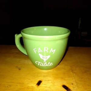 The Pioneer Woman "Farm Table" Green Coffee Cup
